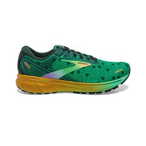 Brooks Ghost 14 Mens Road Running Shoes Green/Black/Gold | USA-TQP752380